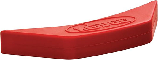 Lodge Silicone Assist Handle Holder - Dishwasher Safe Hot Handle Holder Designed for Traditional Lodge Cast Iron Dual Handle Products - Reusable Heat Protection Up to 450° - Red