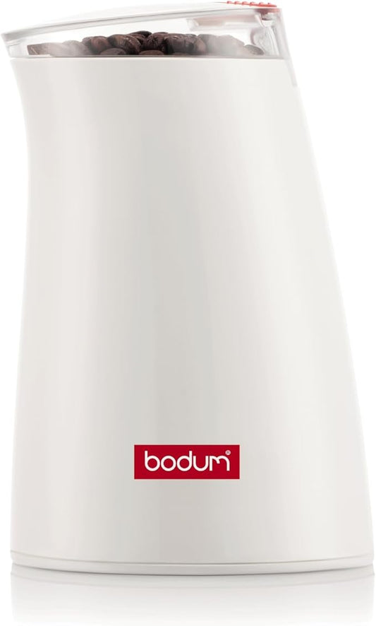 Bodum C-Mill Electric Blade Coffee and Spice Grinder, Stainless Steel Blade, White