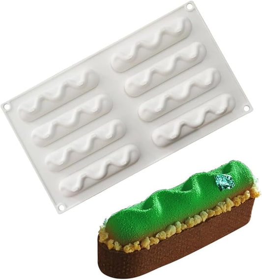 Silicone Mold for Baking Cakes,Soap Molds,Flower Shape Silicone Molds for Homemade French Dessert Mold for Pastry Chocolate,Jelly Chocolate Mold ＆ Ice Cube Tray (C_ Creamy Shape)