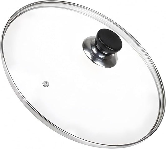 10 Inch Pan Lid, 10 Inch Frying Pan Lids, Tempered Glass Cast Iron Lid for Skillets, Fry Pan, Wok Pot (10 inch)