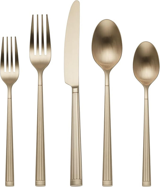 Oneida 897339 Robyn Satin Champagne Mist 20-Piece Flatware Set