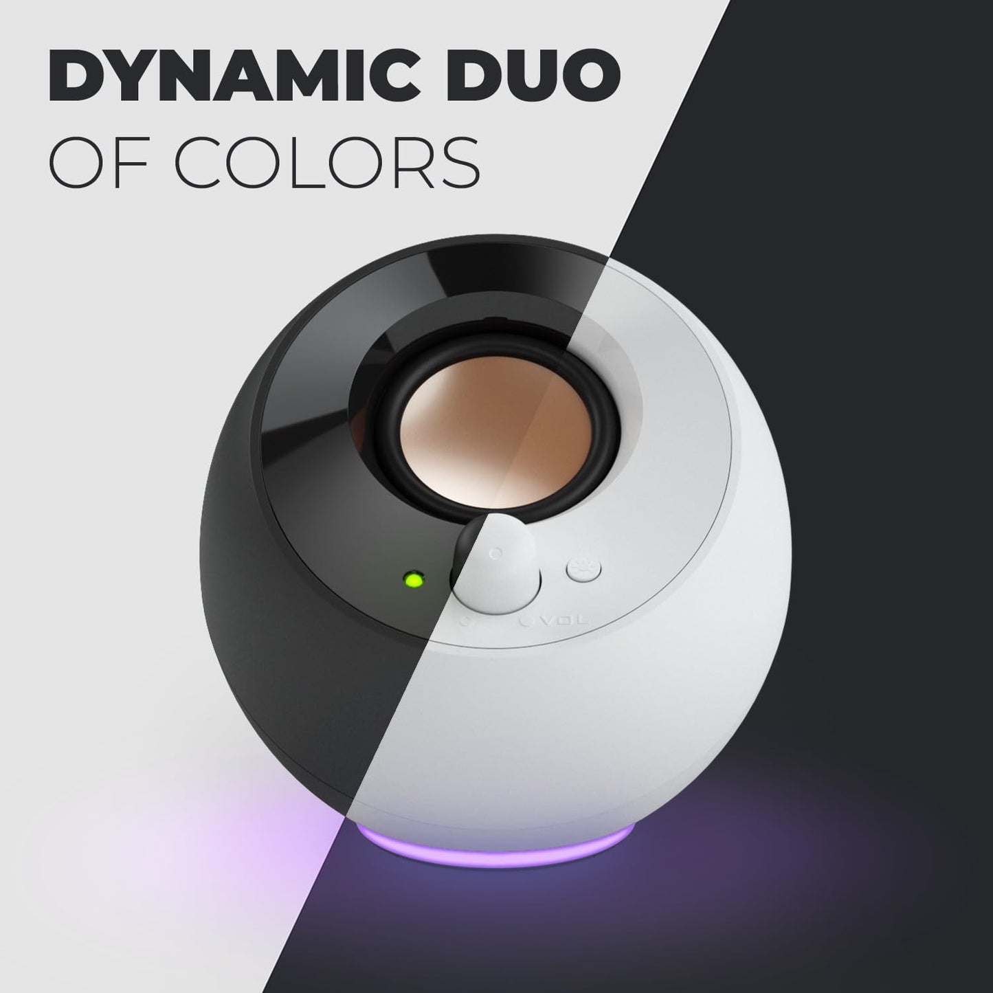 Creative Pebble SE Minimalist 2.0 USB-C Powered PC Speakers with RGB Lighting, 3.5 mm AUX-in, Up to 4.4W RMS Power for Computers and Laptops (Black)
