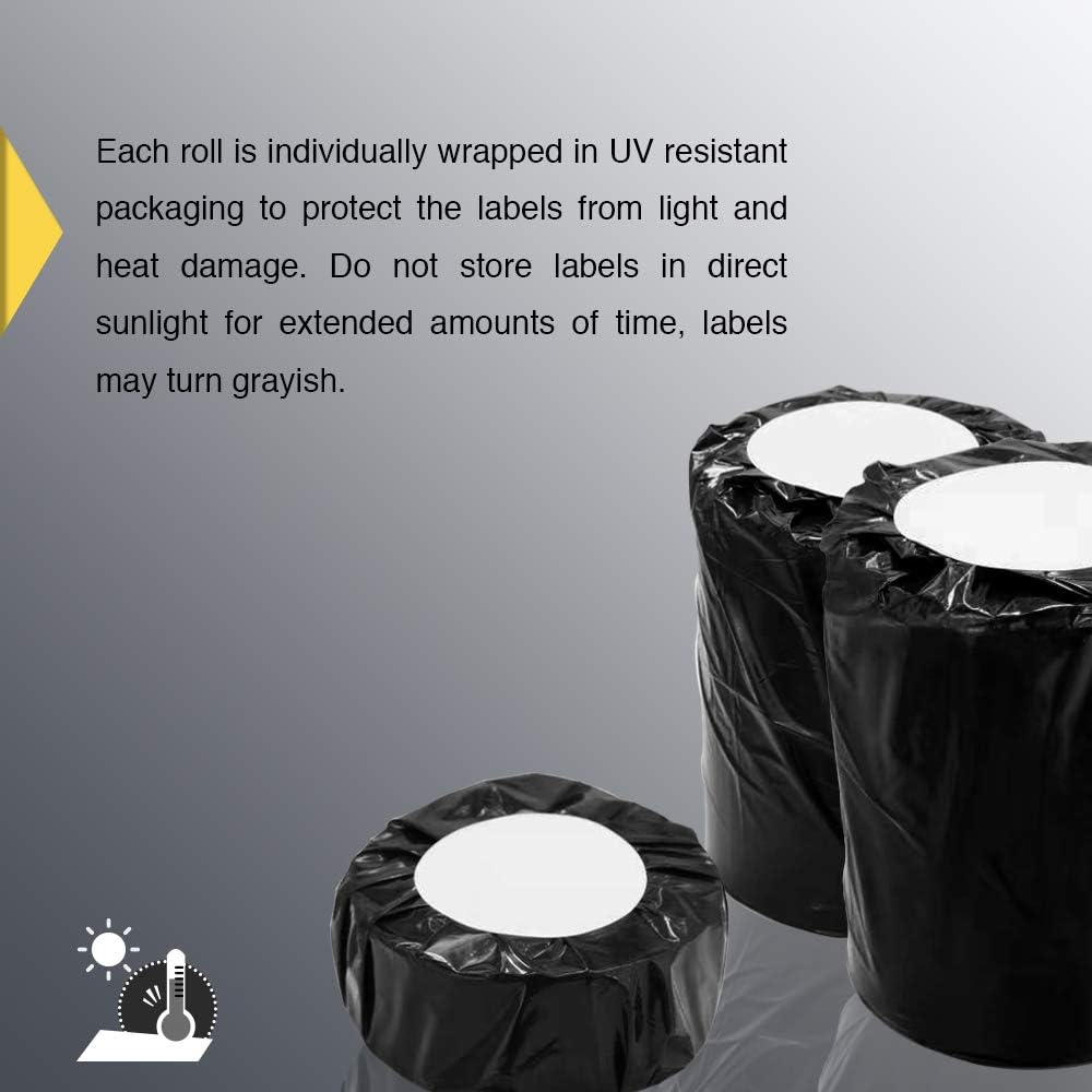 BETCKEY - 3" x 5" Multipurpose & Large Shipping Labels Compatible with Zebra & Rollo Label Printer,Premium Adhesive & Perforated[Light Blue, 6 Rolls, 2100 Labels]