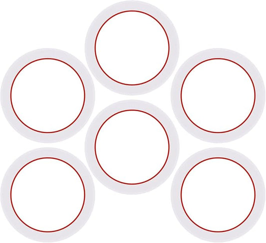 [UPGRADED] Sealing Gasket for Bialetti Moka Express 1 Cup Iconic Stovetop Espresso Maker - 6 PCS Replacement Food Grade Silicone Seal Ring for Aluminum Stovetop Coffee Maker Pots