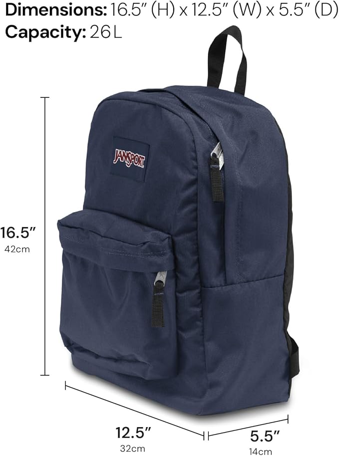 JanSport SuperBreak One Backpacks - Durable, Lightweight Bookbag with 1 Main Compartment, Front Utility Pocket with Built-in Organizer - Premium Backpack, Black