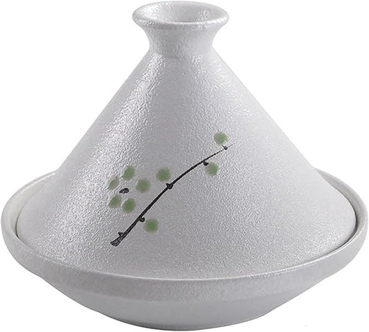 Japanese Cuisine Tangine Ceramic Tagine Pot Hotels Restaurants Hand-Painted Tajine with Lid Stew for Dishwasher Oven