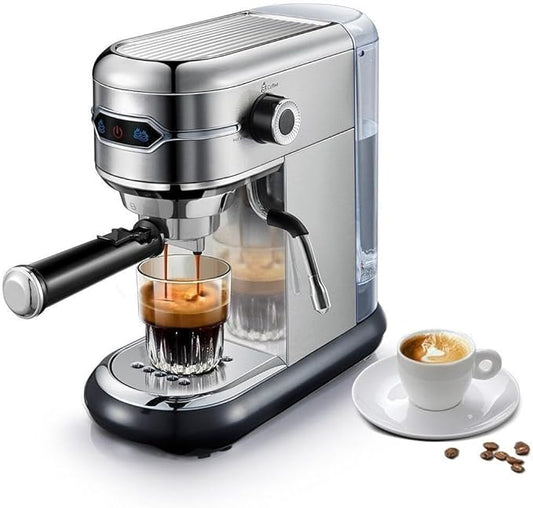 Semi-auto Stainless Steel Household Coffee Machine 19 Capsules Superfine Capsule Powder Coffee Machine Cappuccino and Espresso H11 (Color : H11 SR, Size : CHINA_US)