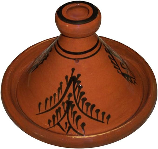 Moroccan small cooking tagine handmade glazed 8 inches in diameter