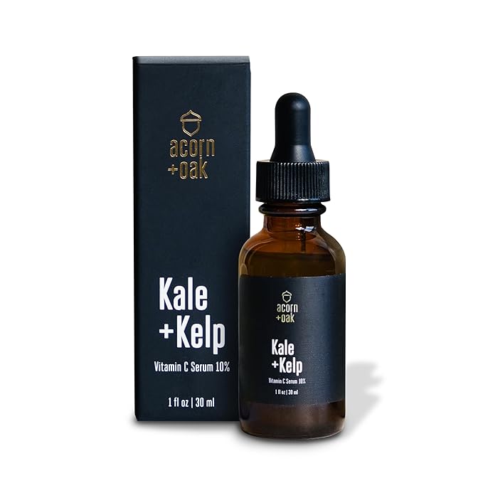 acorn+oak Vitamin C Face Serum - Natural Anti-Aging Serum with 10% Vitamin C, Aloe, Niacinamide, & Hyaluronic Acid, Soothing Skin Care, Firms & Evens Skin Tone, Dark Spot Remover for Face (1 fl oz)