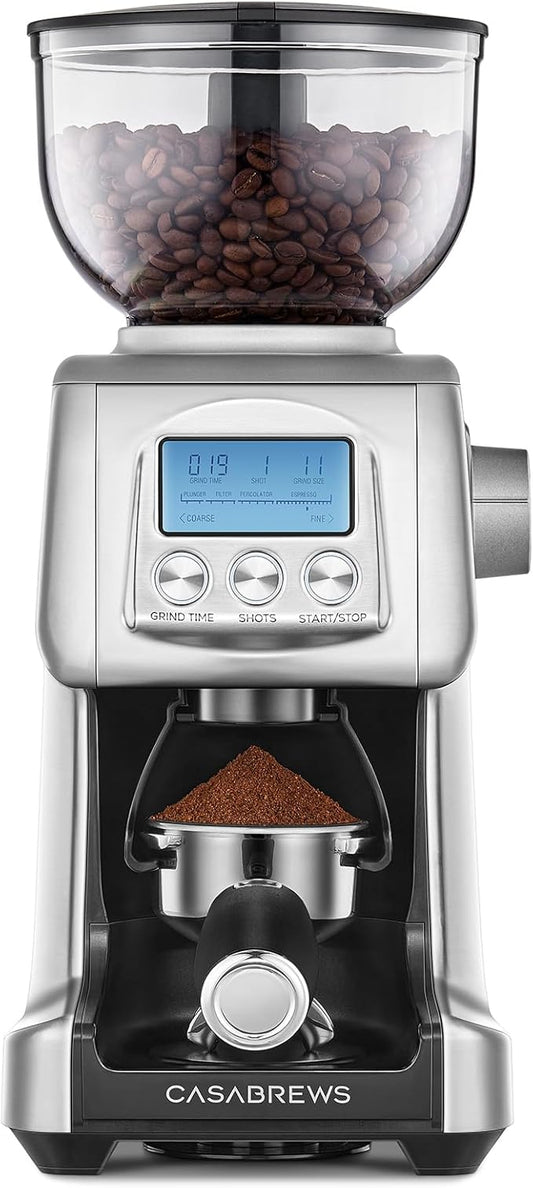 CASABREWS Tornado Electric Conical Burr Coffee Grinder, Automatic Burr Coffee Grinder with 77 Precision Grind Settings for Espresso to French Press, Special for Barista and Coffee Lovers