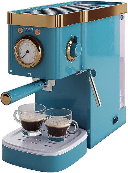 deluxe semi-automatic coffee maker with steam milk frother