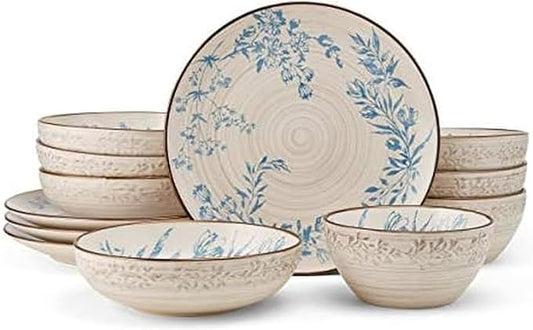 Pfaltzgraff Bella 12 Piece Dinnerware Set, Service For 4, Multicolor