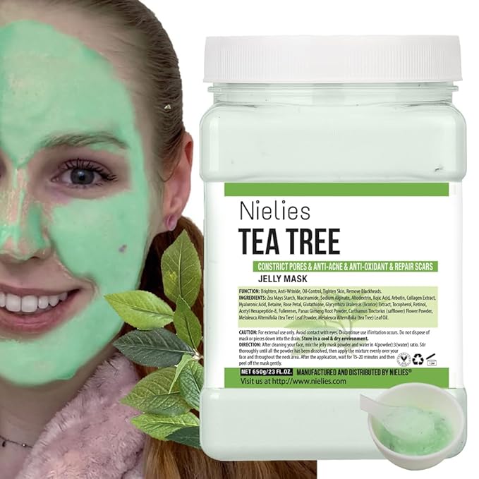Jelly Mask, Facial Skin Care- Jelly Mask For Facials Professional, Face Mask For Instant Hydration, Vegan Peel Off Face Mask, For Cleaning, Smoothing (Tea Tree)