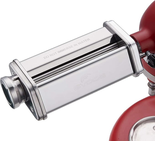 Pasta Roller Attachment for KitchenAid Stand Mixer, Stainless steel Pasta Roller Attachment with 8 Adjustable thickness knob by Gvode