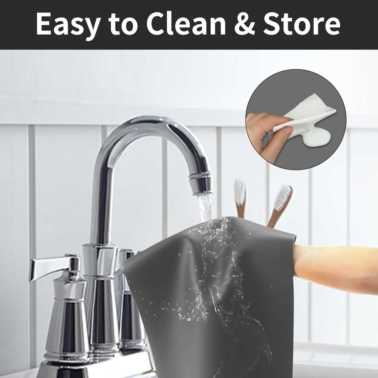 2MM Super Thick Large Silicone Mat, 23.6"x31.5", Non-Slip Heat Resistant, Thicken Kitchen Counter Mats, Waterproof Countertop Protector for Craft (Black)