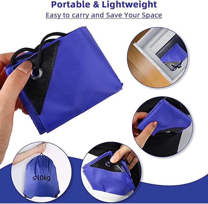 GoodtoU Drawstring Bags, Nylon Backpack Draw String Back Bag Cinch Sack Gym Bag for Sport, Traveling, Team (Blue, 80Pcs)