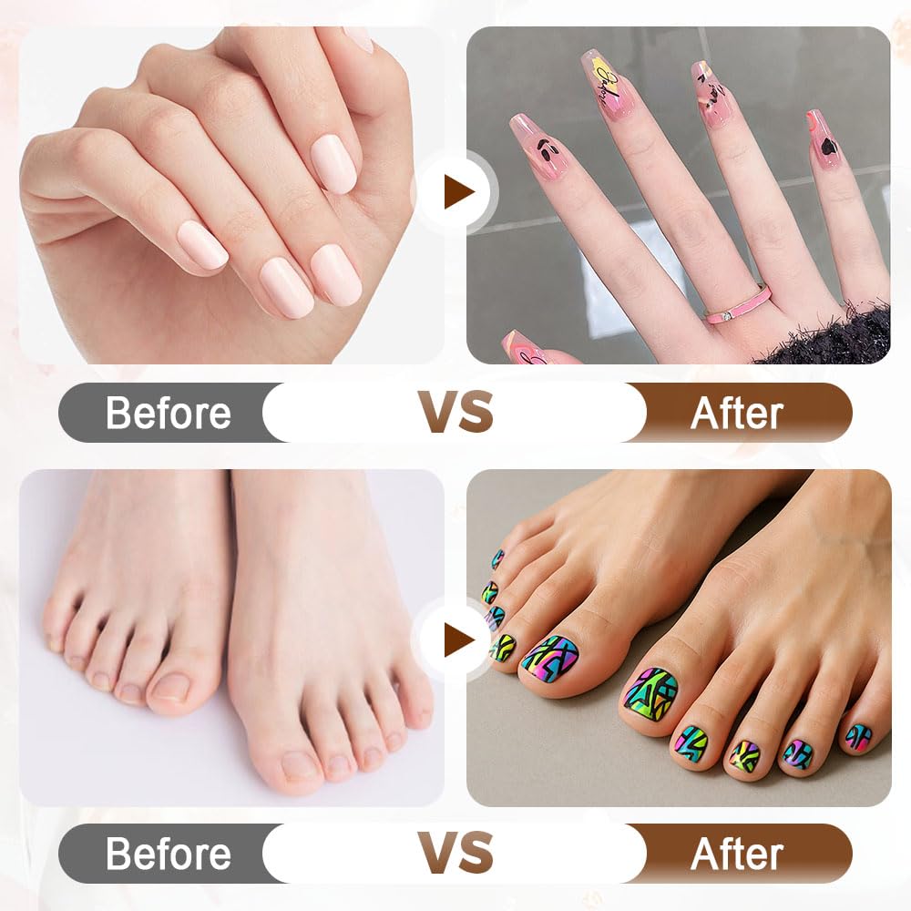 12 Colors Nail Art Pens Set, 2025 New Nail Art Markers Polish Pen for 3D Nail Art, Nail Art Tools for Dotting Drawing Painting Point Liner DIY (3 sets)