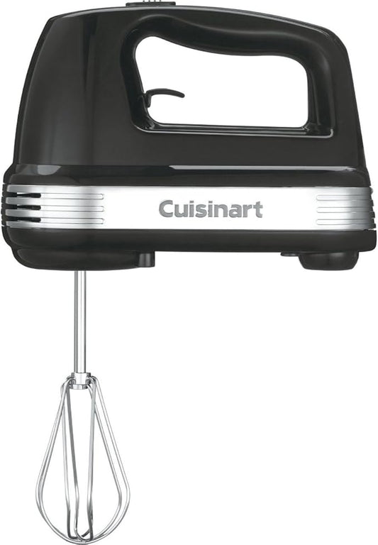Cuisinart Power Advantage 5-Speed Hand Mixer, 220W-Motor Hand Blender Electric Mixer with 5 Speed Settings, Extra-Long Dishwasher-Safe Beaters, 60-Inch Swivel Cord, HM-50BK, Black