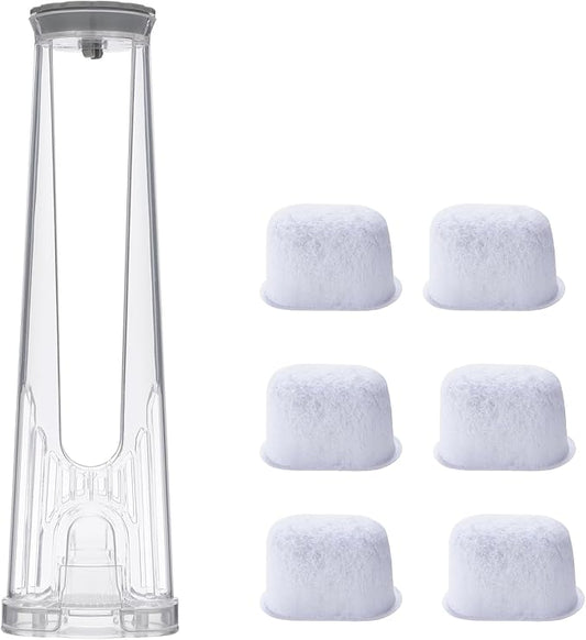 Water Filter Holder Starter Kit for Keurig 2.0 K-Express Essentials K-Supreme (Plus) K-Cafe K-Select K-Elite Brewers K-slim, Water Reservoir handle with 6 filters