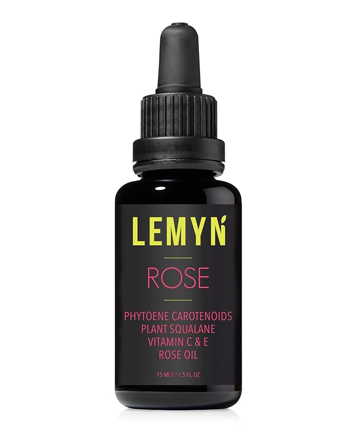 Squalane + Vitamin C Rose Oil Serum | Luxury Hydrating & Brightening Face Oil | With THD Vitamin C, Rosa Damascena & Carotenoids | Freshly Made in USA | 15ml