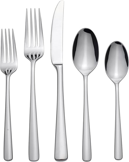 Oneida B1013020Al20 Doublet 20 Piece Everyday Flatware Set, Service For 4
