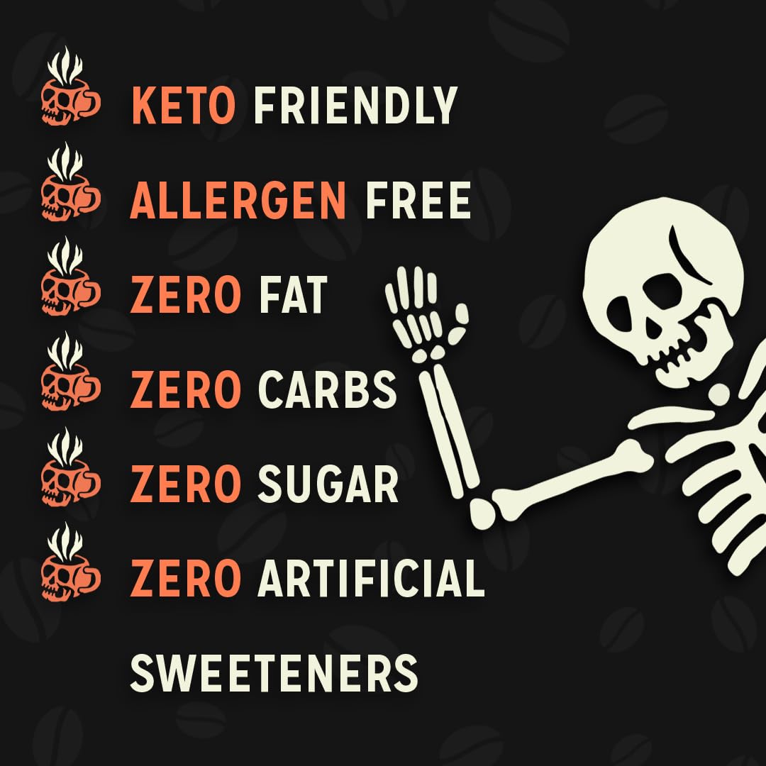 Bones Coffee Company What the Fluff?! Berry Cotton Candy Flavored Coffee, Medium Roast Low Acid Arabica Beans Compatible with Auto drip and French Press Coffee Maker, 12 Oz Ground