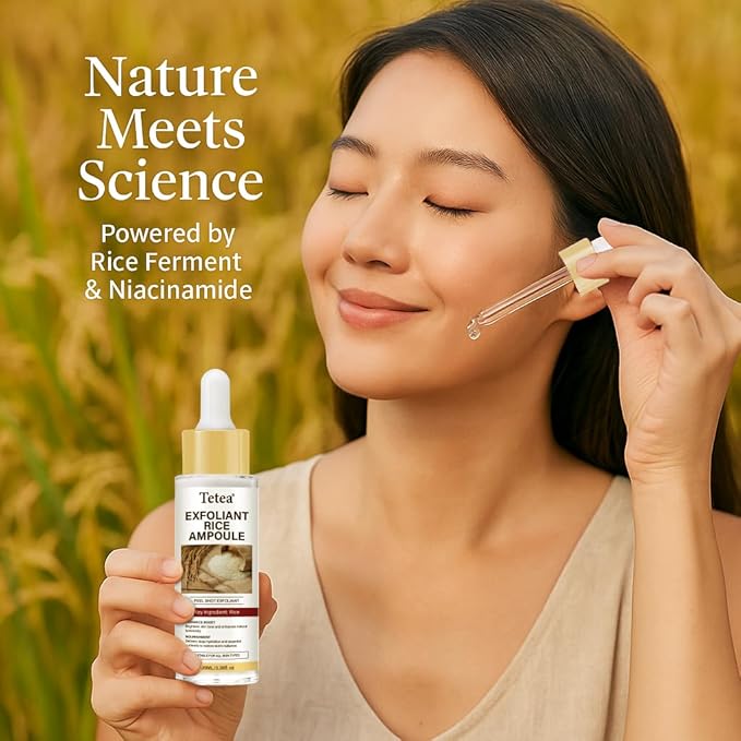 Peel Shot Glow Rice Ampoule Duo – 2 PCS White & Black Rice Facial Serum | Lightweight Hydrating Formula for All Skin | 3.38 Fl Oz Each