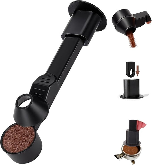 Palksky Coffee Scoop & Funnel with Fill Press1PCS (Black)