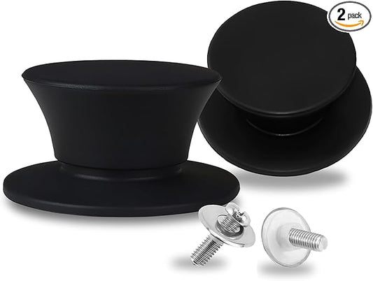 Lerykin Replacement Silicone Knobs for Pot Lid, Soft Universal Pan Lid Handles - Heat Resistant and Non-Slip Holding Handle Knobs for Kitchen Cookware Lids and Covers - Dishwasher Safe (2 Pack)
