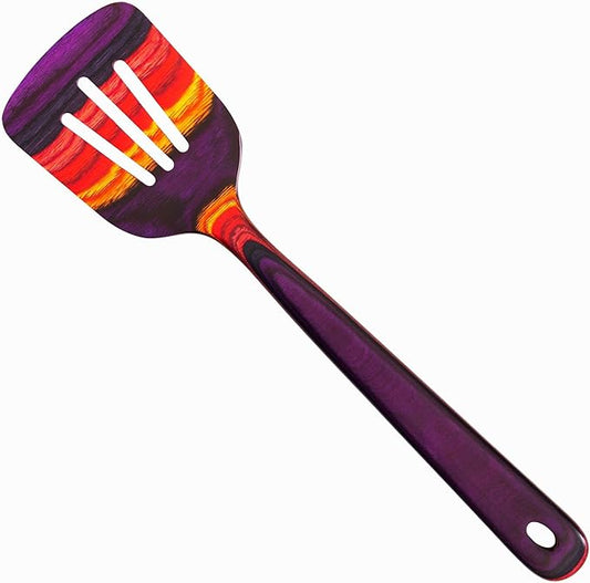 Totally Bamboo Baltique Waikiki Collection 12-1/2" Wooden Slotted Spatula, Safe for Nonstick