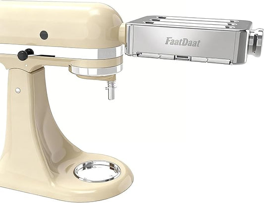 Pasta Maker Attachment for KitchenAid Stand Mixer – Stainless Steel Pasta Roller, Fettuccine & Linguine Rollers, Adjustable Thickness for Fresh Homemade Pasta