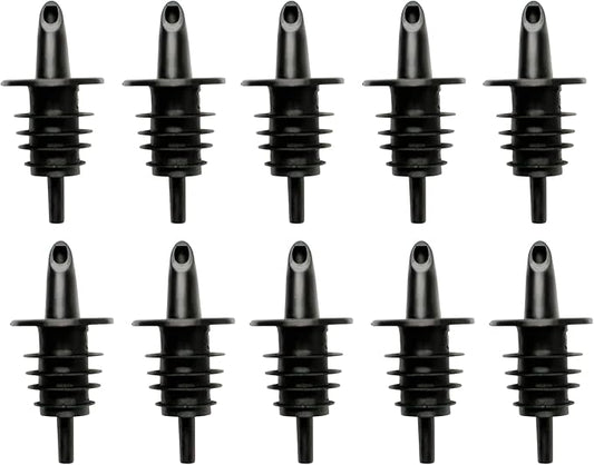 Hawaiian Shaved Ice Syrup Precise Control Bottle Pourers, Professional Pour Spouts for Snow Cone & Drink Flavors (10-Pack)