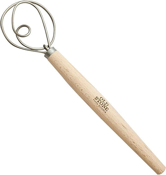 Old Stone Danish Dough Whisk for Bread Baking, Sourdough, and Pizza Dough, Dutch Whisk, Made in Poland, 11.5-Inch