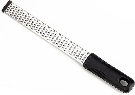 Cheese Grater, 10 Inch x 1 Inch Stainless Steel Vegetables Zester with Rubber Handle for Vegetables, Cheese, Fruits and Lemon (25cm)