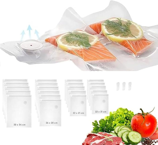 Vacuum Seal Bags for Food Storage | Keep food fresh and up to 5x longer (21pcs - 3 sizes S/M/L)