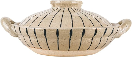Heat Resistant Ceramic Casserole, Round Earthen Pot Cookware with Lid for Dinner and Party, Uniform Heating Stockpot for Stew, Soup, Steam, Bake(1800ml/1.9quart, White)