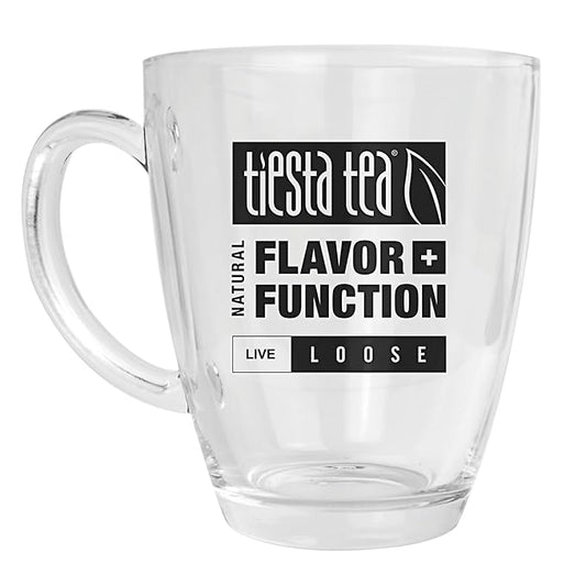 Tiesta Tea 12.5 Oz Clear Glass Mug with Handle, Microwave & Dishwasher Safe, Ideal for Hot & Iced Beverages, Compatible with Loose Leaf Tea Infusers, Steepers, & Balls, Single Cup Glass Mug