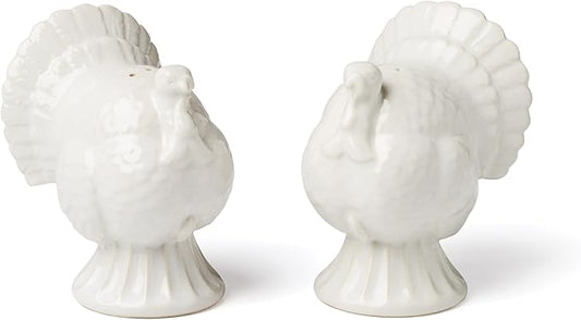 Lenox 898334 French Perle Carved Turkey Salt & Pepper Set