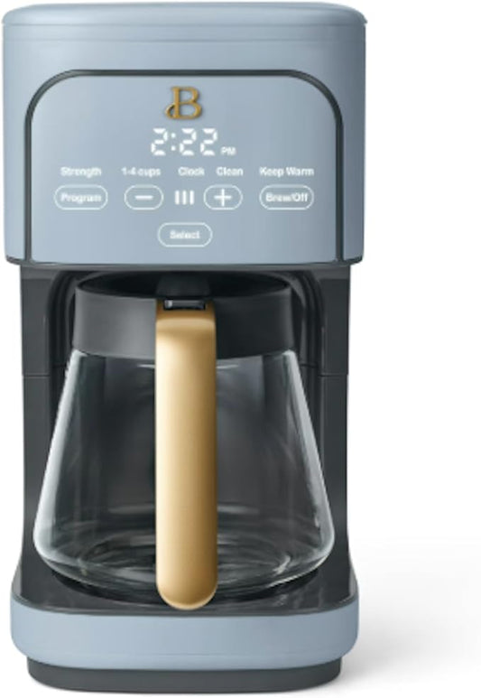 Beautiful 12-Cup Programmable Drip Coffee Maker by Drew Barrymore (Cornflower Blue)