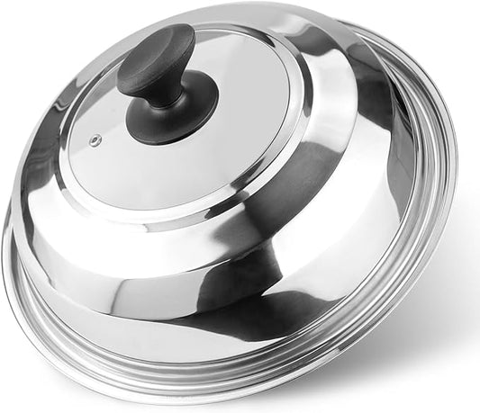 14 Inch Glass Lid with Handle Tempered Glass Replacement Cover Fry Pan Lid Skillet Lid Cooking Lid for Skillets, Round Cast Iron, Cast Aluminium, Stainless Steel Pans（36cm）