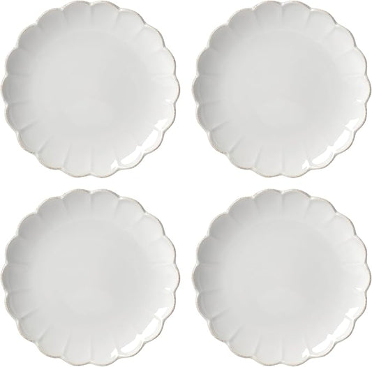Lenox 893544 French Perle Scallop 4-Piece Accent Plate Set, Matte, Off-White
