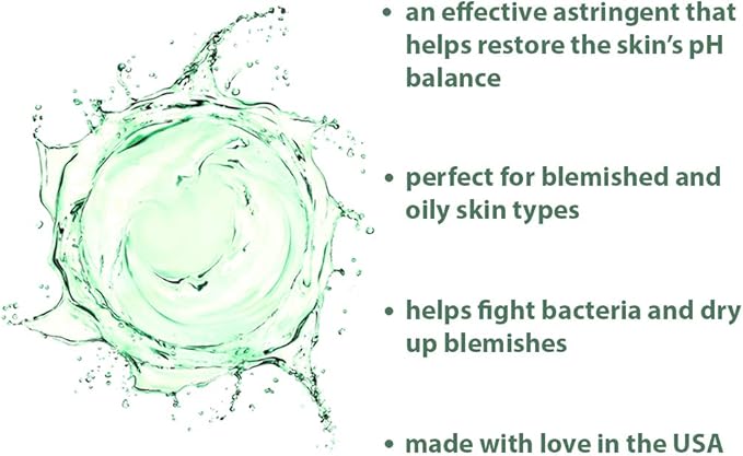 RAYA Camphor Astringent 16 oz (204) | Effective Facial Toner for Oily and Break-Out Skin | Helps Dry Up Blemishes and Control Excessive Oiliness | Made with Camphor and Eucalyptus
