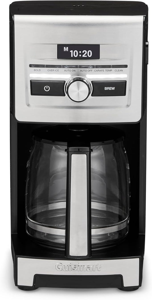 Cuisinart Personal Brew™ 12-Cup Coffee Maker, Automatic Coffee Machine, Programmable Coffee Maker for Home Brewing Convenience with Adjustable Brew Strength, Stainless Steel/Black, DCC-12