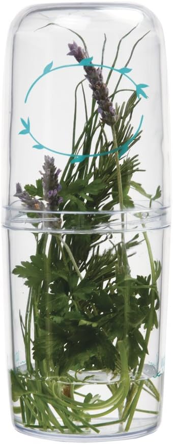 Norpro Fresh Herb Keeper Refrigerator Container Basil Cilantro Etc. 9" x 3.75"