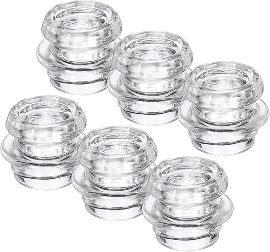 6 Pack Coffee Percolator Glass Top Replacement, Clear Coffee Filter Glass Knob for Electric and Stove Pots, Heat-Resistant Percolator Parts Camping Accessories for Coffee Filter and Makers