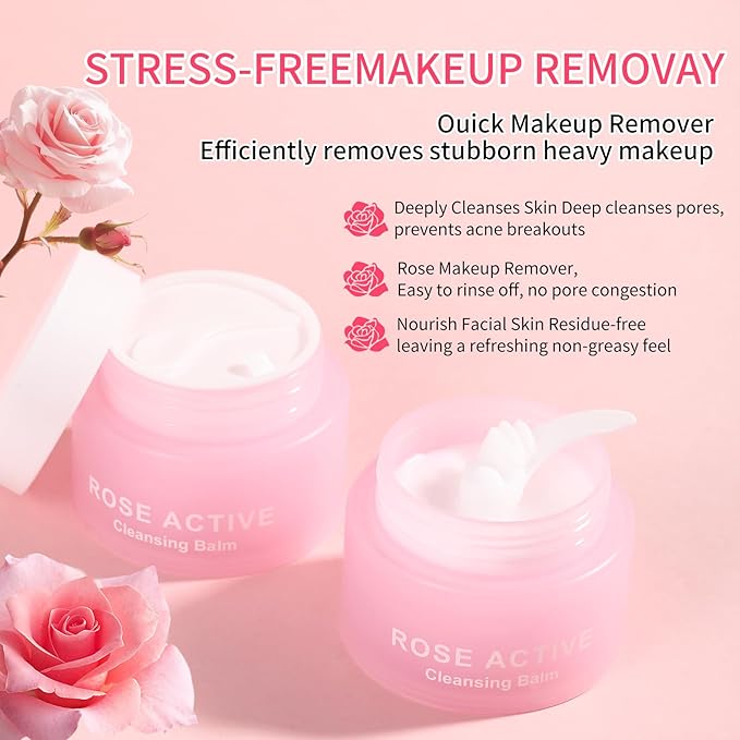 Deep Clear Cleansing Balm, Waterproof Makeup Remover, Face Cleanser, Oil Based Cleanser, Facial Cleansing for All Skin Types (3.38 Fl.Oz, 100ml)