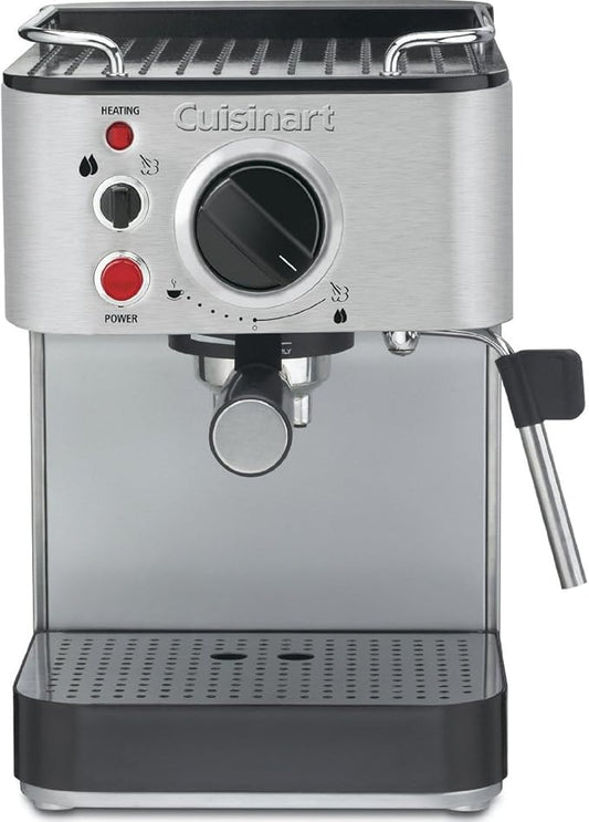 Cuisinart 1.66 Quart Stainless Steel Espresso Maker, Silver, EM-100NAS