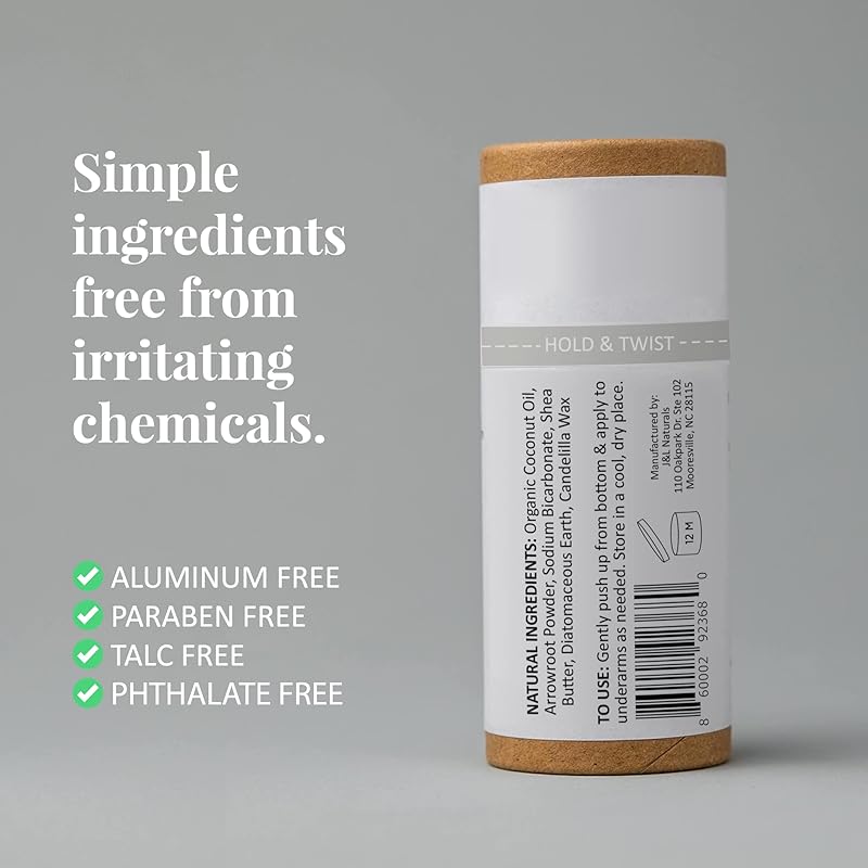 J&L Naturals Aluminum Free Deodorant for Men & Women | 100% Natural Ingredients With Coconut Oil, Shea Butter, & Essential Oils | Sustainable, Eco-Friendly (Vanilla & Ylang Ylang, 3.0 Oz (Single))