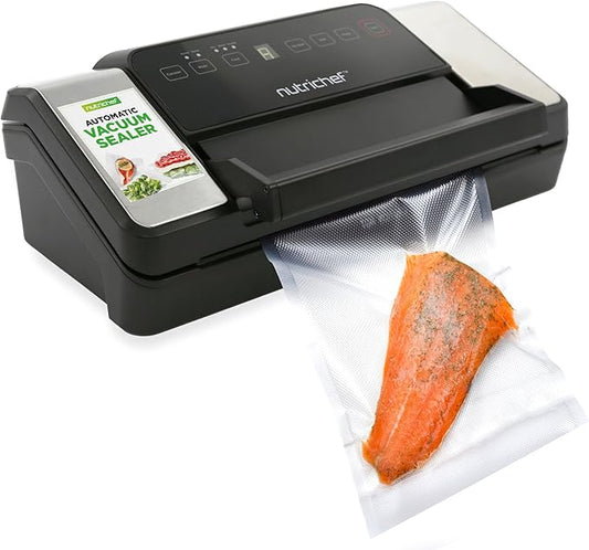 NutriChef Premium Vacuum Sealer Machine Automatic, Powerful Food Vacuum Sealer Machine with Bags, Touchscreen, Cutter & Multi-Modes for Dry, Moist & Soft Food Storage, Prep, and Sous Vide Cooking