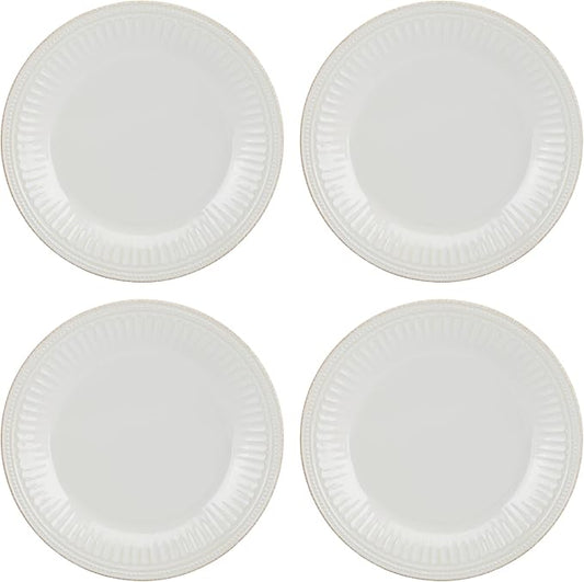 Lenox 895721 French Perle Groove Dinner Plates, Set Of 4